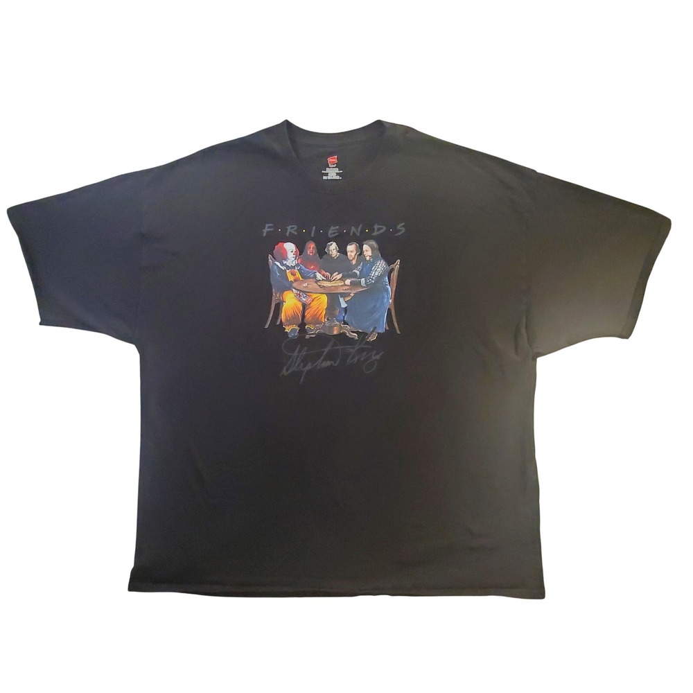 Horror Friends Stephen King Graphic Tim Curry T-Shirt Halloween 5XL Black Tee